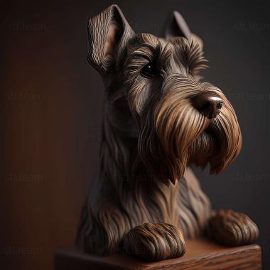 3D model Zwergschnauzer dog (STL)